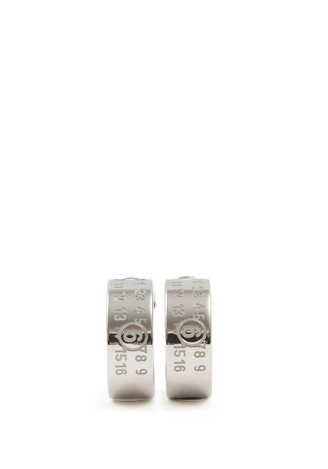 numeric signature hoop earrings woman silver MM6 MAISON MARGIELA | SM7VG0056 SV0310951